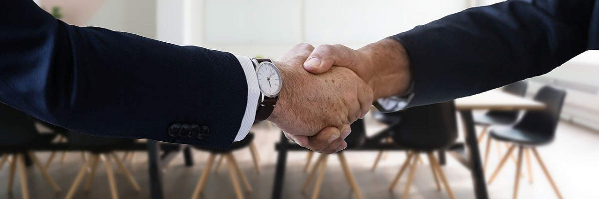 job interview handshake